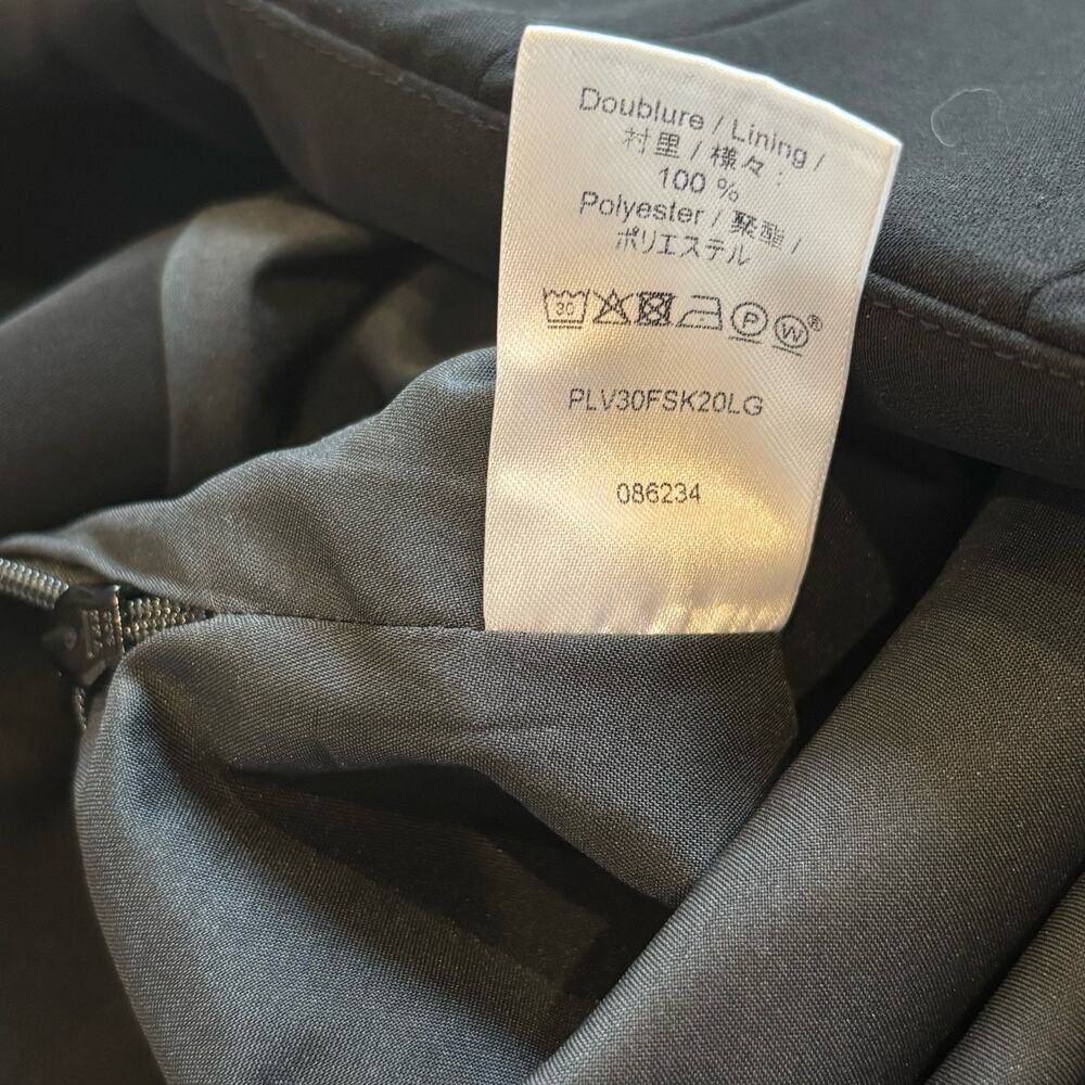 LOUIS VUITTON Black Pleated Skirt US 6 (27" Waist) EU 34 NWOT Side Zip - Picture 4 of 5